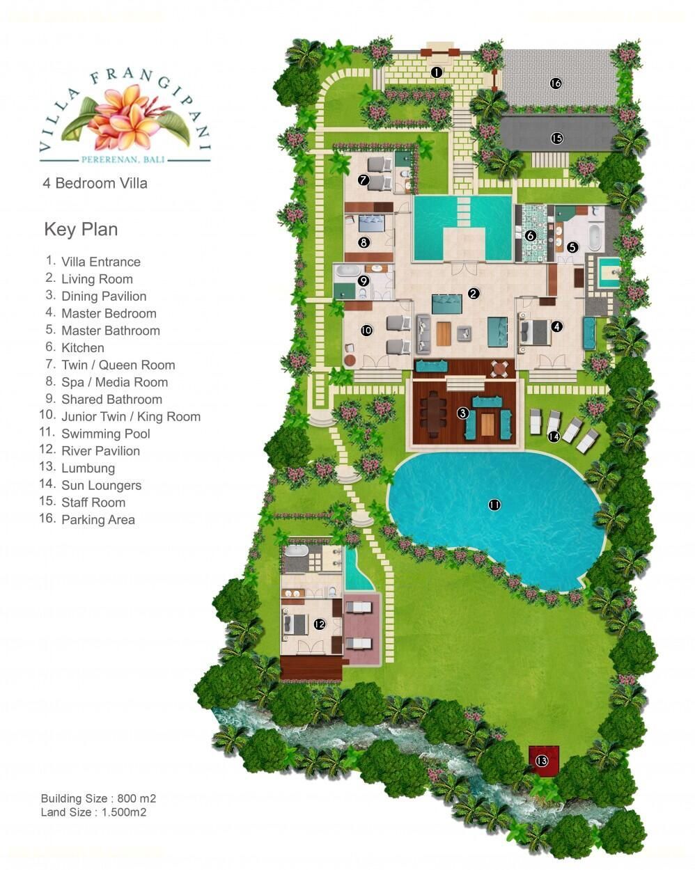 Villa Frangipani Plan