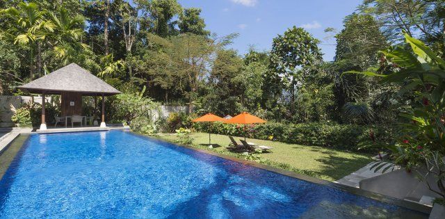 Villa Shinta Dewi Ubud, Piscina y Jardín